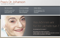 Webseite Praxis 'Dr. Johanson' / Zahnarzt
